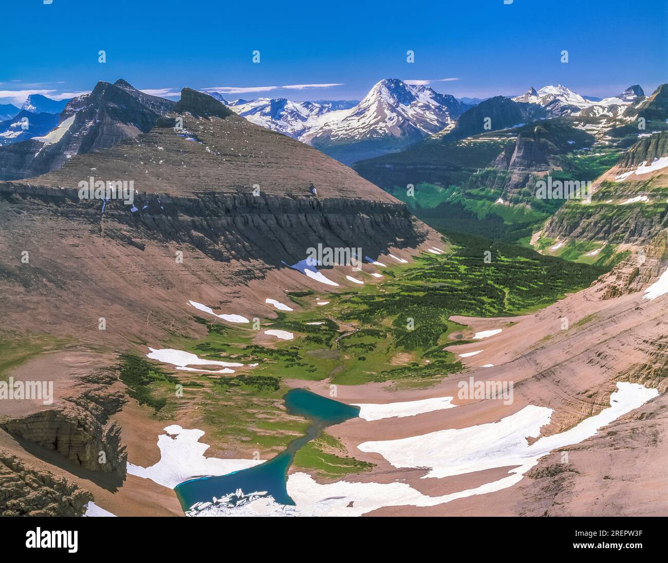 preston park and the distant peak of mount jackson above jackson