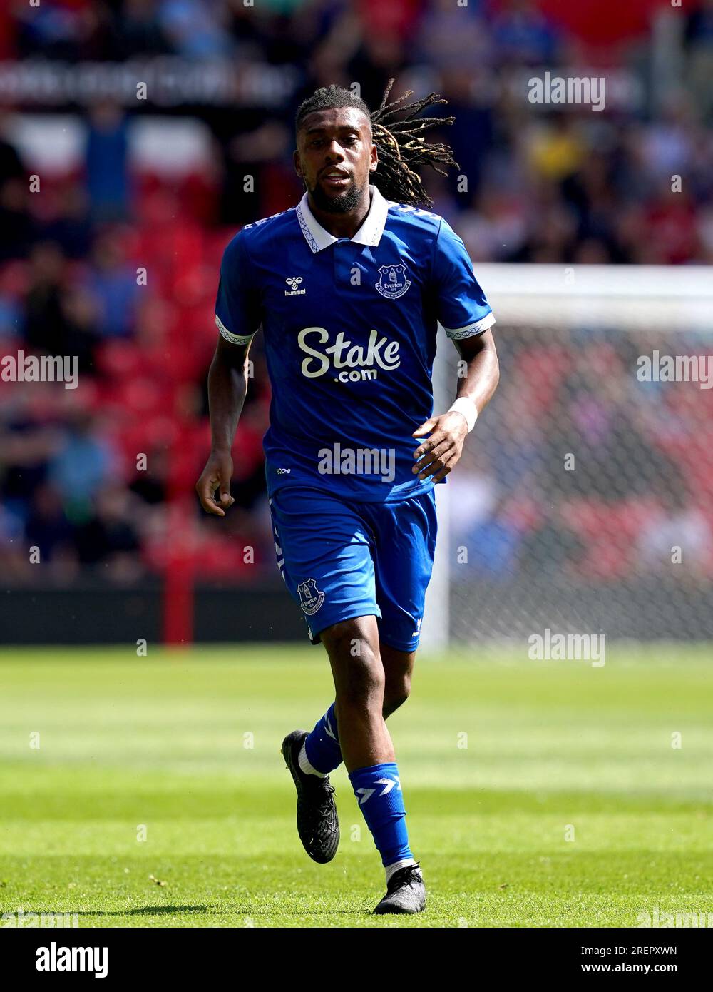 Everton's Alex Iwobi during the pre-season friendly match at the Bet365 Stadium, Stoke-on-Trent. Picture date: Saturday July 29, 2023. Stock Photo