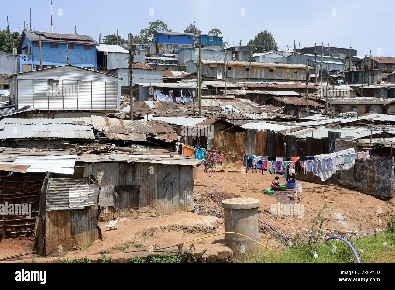 KENYA, Nairobi, Kibera slum / KENIA, Nairobi, Slum Kibera Stock Photo