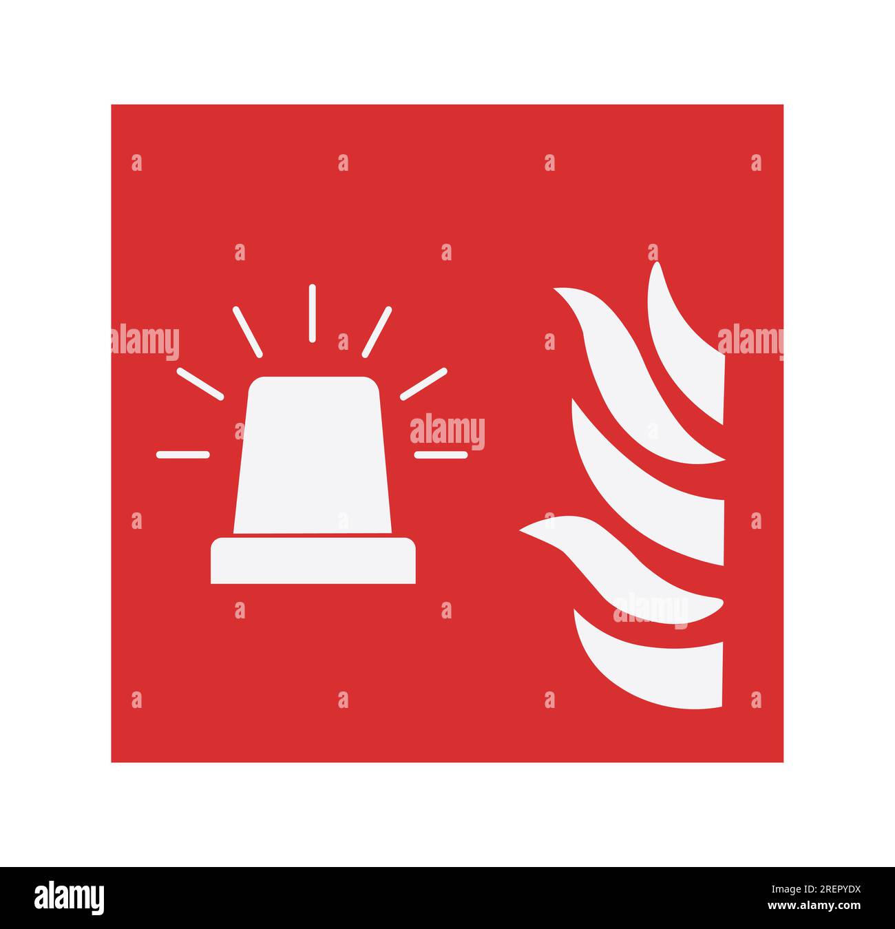 Fire Alarm Flashing Light Symbol. Vector illustration Stock Vector