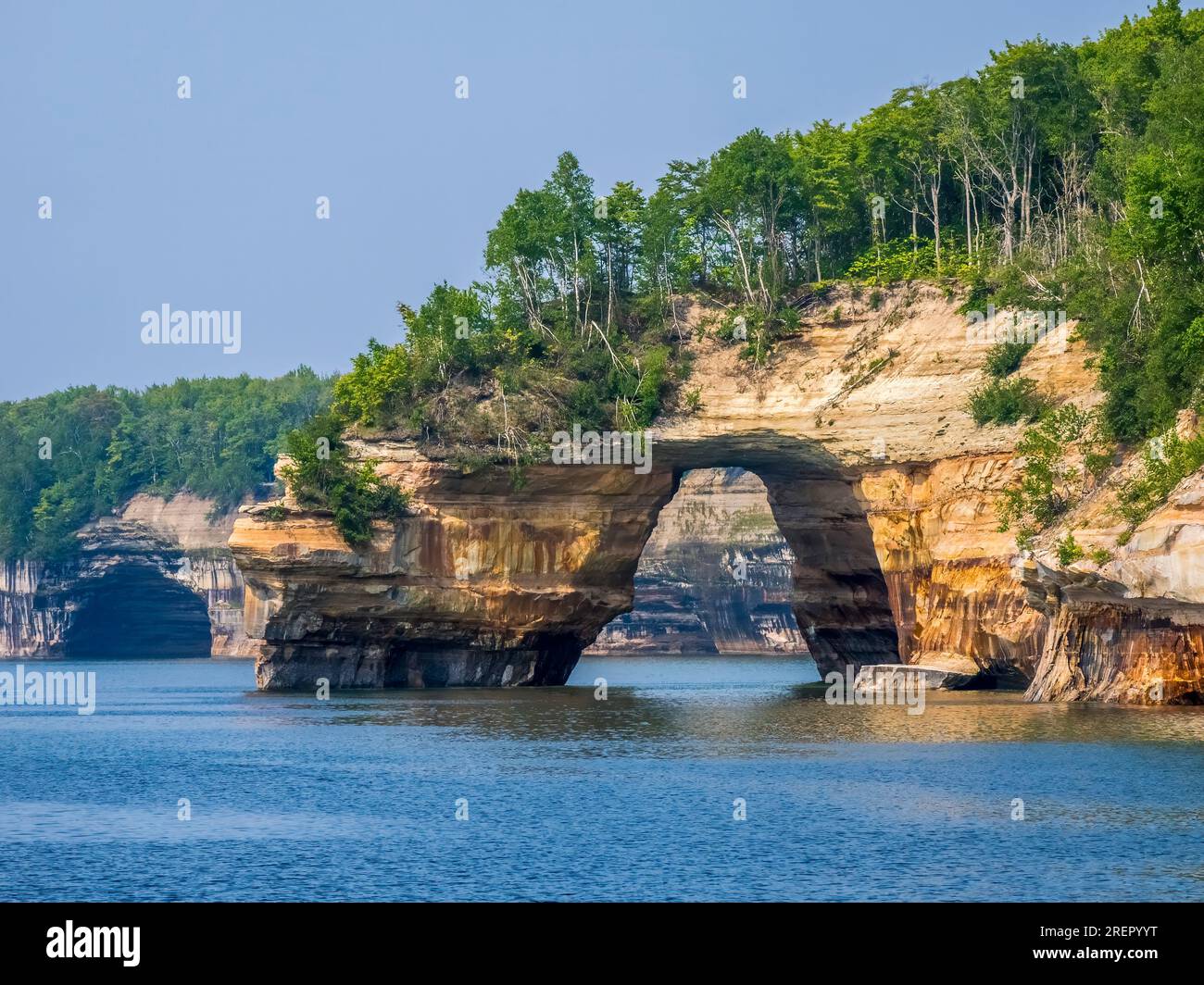 Pictured Rocks National Lakeshore on Lake Superior on the Upper ...