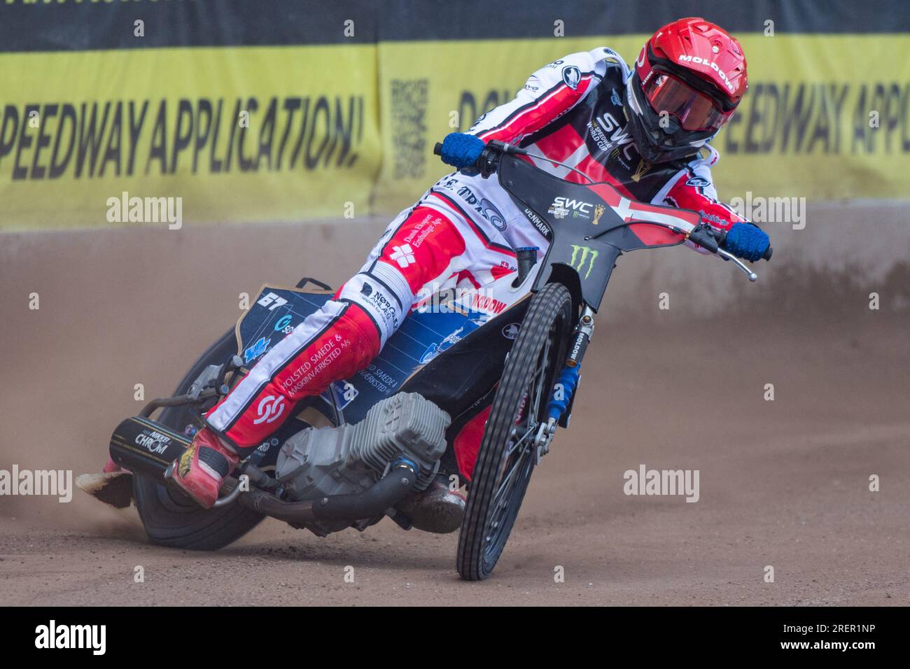 Wroclaw, Poland. 29th July, 2023. Rasmus Jensen (Red) of Denmark during ...