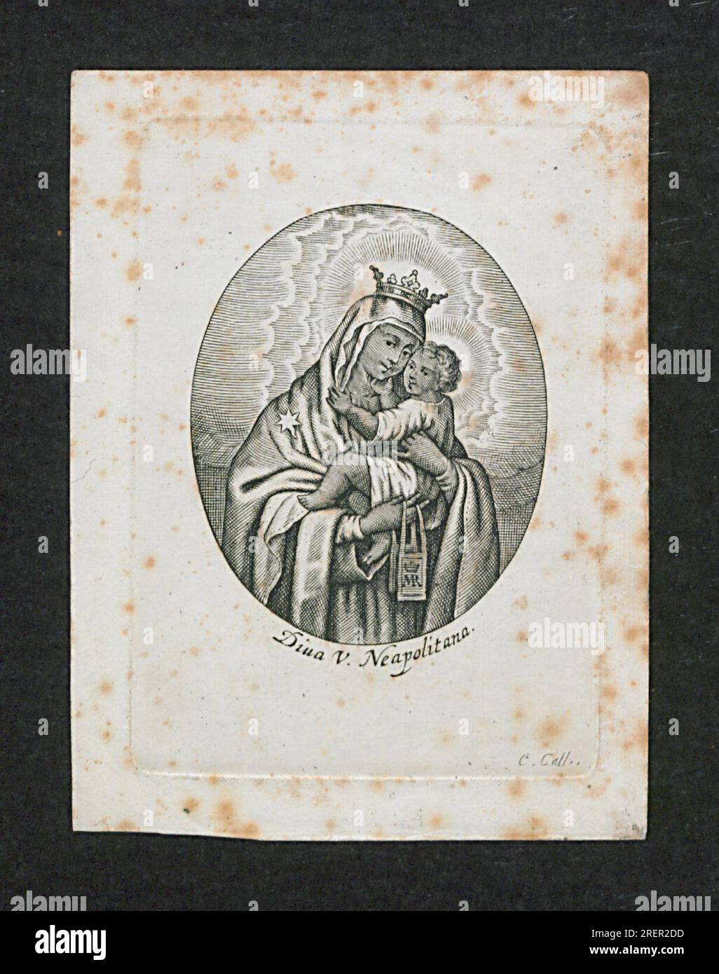 Our Lady of Mount Carmel 1610 by Cornelis Galle the Elder Stock Photo