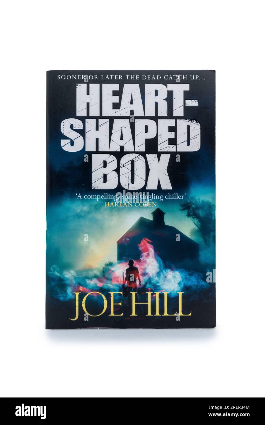 Heart Shaped Box by Joe Hill isolated on white background. Lahti, Finland. June 1, 2023. Stock Photo