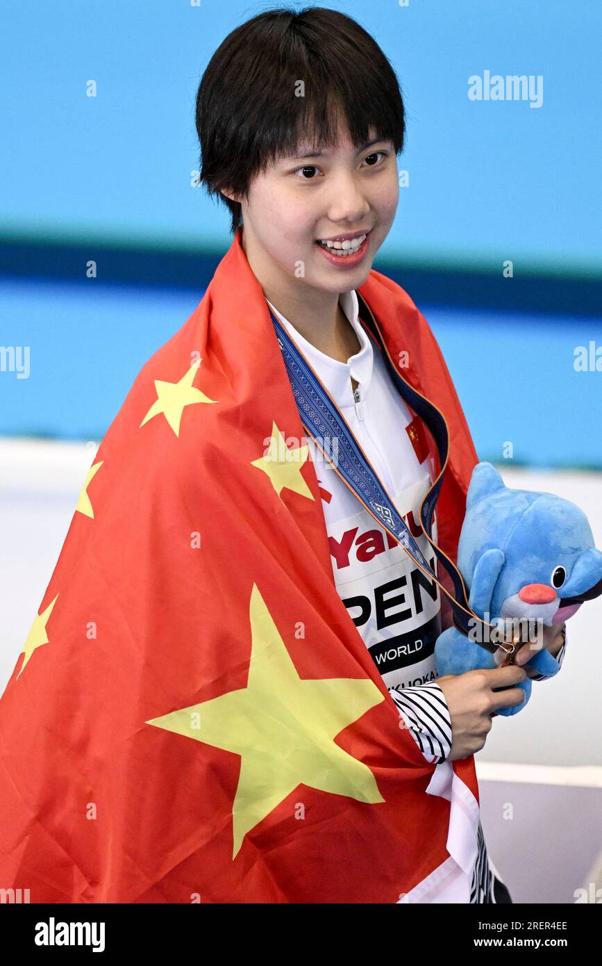 Fukuoka, Japan. 29th July, 2023. Bronze medalist Peng Xuwei of China