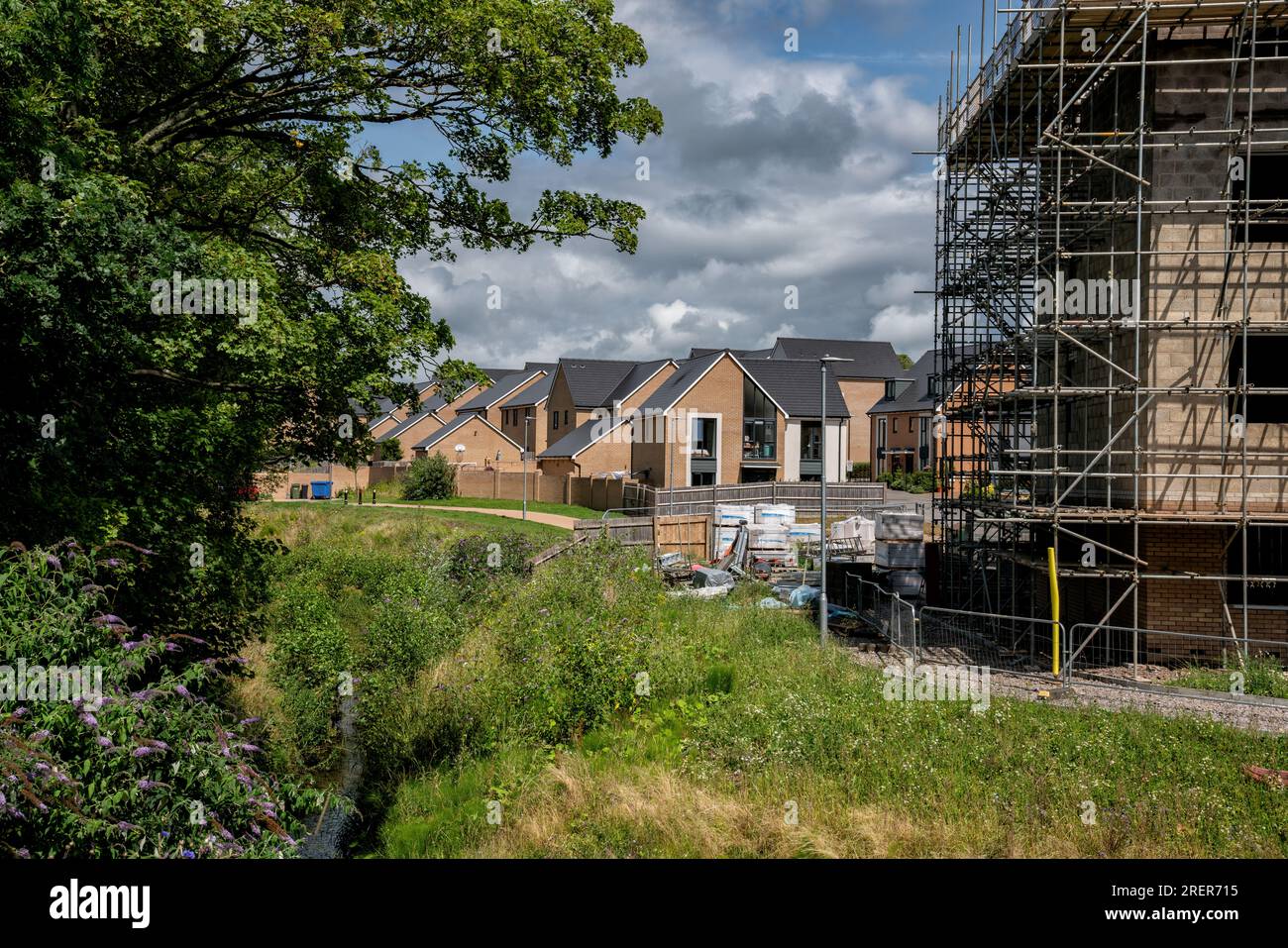 New housing developments in Dursley, a market town in the Cotswolds