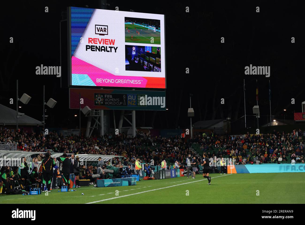 Perth, Australia. 29th July, 2023. A screen displays a Video Assistant ...