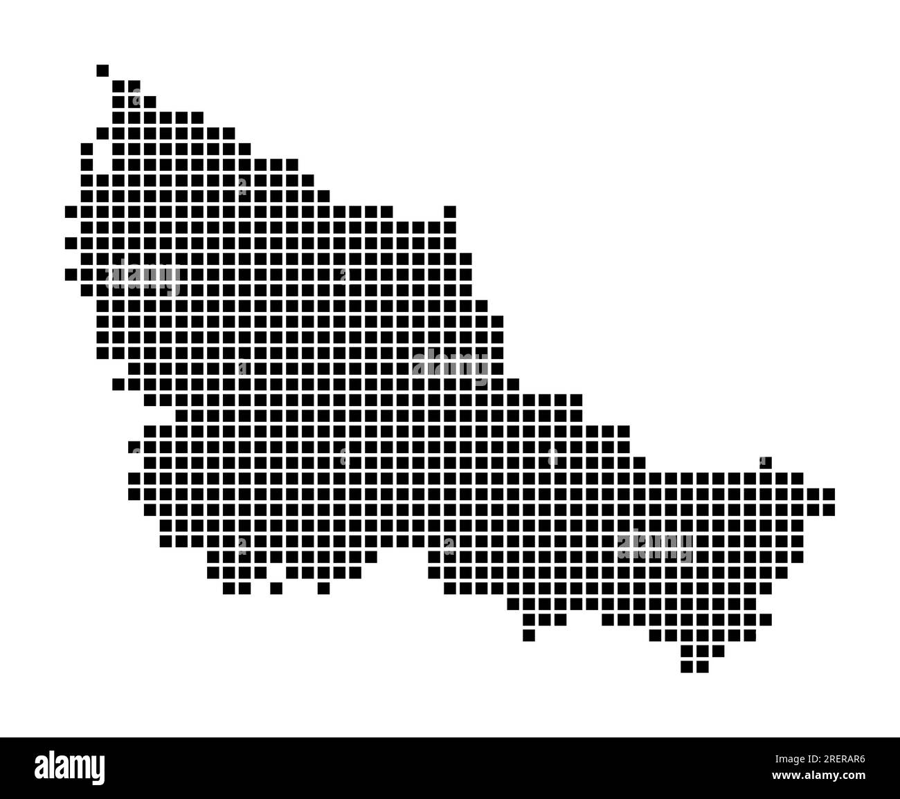 Belle Ile map. Map of Belle Ile in dotted style. Borders of the island