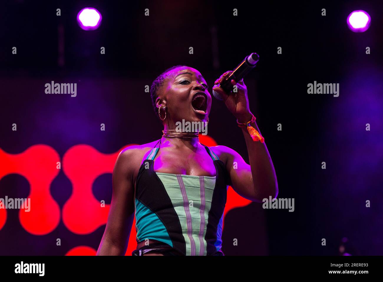 WOMAD Festival, UK, 28th July 2023. Pongo performs live at Charlton Park in Malmesbury, Wiltshire. Credit: Francesca Moore/Alamy Live News Stock Photo