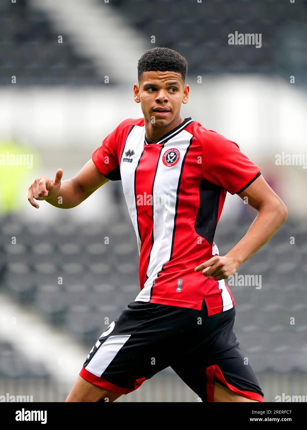 Sheffield United's William Osula during the pre-season friendly match at Pride Park Stadium, Derby. Picture date: Saturday July 29, 2023. Stock Photo