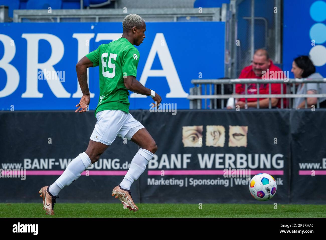 Taunusstein Wehen, Germany. 22nd July, 2023. TAUNUSSTEIN-WEHEN, GERMANY - JULY 22: Umaro Embalo of Fortuna Sittard during the Pre-Season Friendly match between SV Wehen Wiesbaden and Fortuna Sittard at the BRITA-Arena on July 22, 2023 in Taunusstein-Wehen, Germany (Photo by Orange Pictures) Credit: Orange Pics BV/Alamy Live News Stock Photo