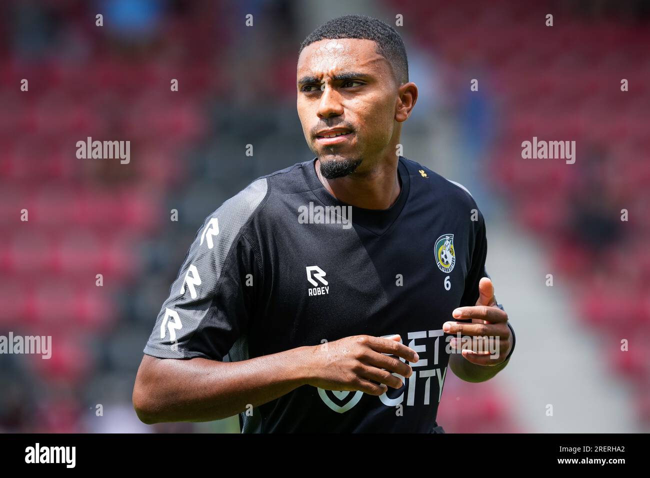 Taunusstein Wehen, Germany. 22nd July, 2023. TAUNUSSTEIN-WEHEN, GERMANY - JULY 22: Deroy Duarte of Fortuna Sittard during the Pre-Season Friendly match between SV Wehen Wiesbaden and Fortuna Sittard at the BRITA-Arena on July 22, 2023 in Taunusstein-Wehen, Germany (Photo by Orange Pictures) Credit: Orange Pics BV/Alamy Live News Stock Photo