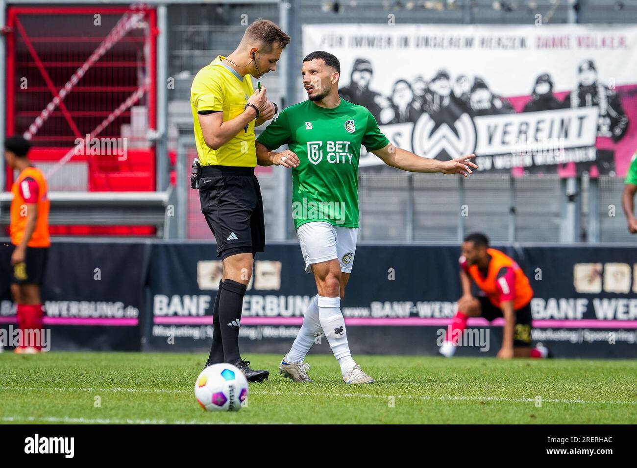 Taunusstein Wehen, Germany. 22nd July, 2023. TAUNUSSTEIN-WEHEN, GERMANY - JULY 22: Arianit Ferati of Fortuna Sittard during the Pre-Season Friendly match between SV Wehen Wiesbaden and Fortuna Sittard at the BRITA-Arena on July 22, 2023 in Taunusstein-Wehen, Germany (Photo by Orange Pictures) Credit: Orange Pics BV/Alamy Live News Stock Photo