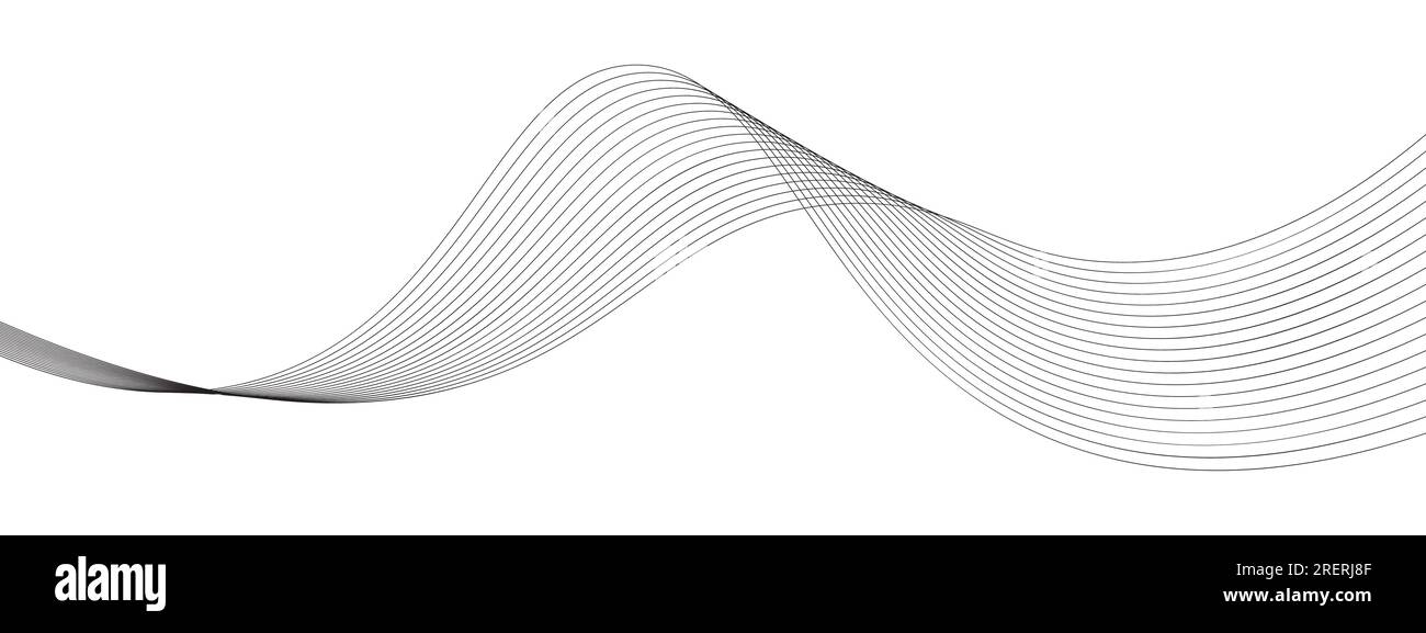 abstract black and white vector wave background Stock Vector Image ...