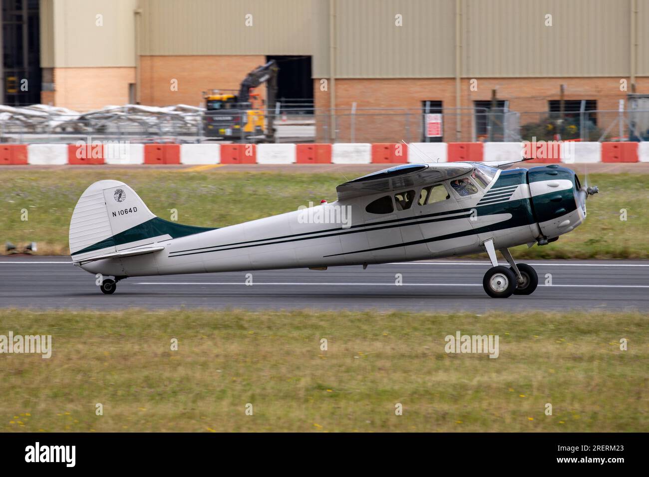 Cessna LC-126A taxiing to depart the Royal International Air Tattoo 2023. Stock Photo