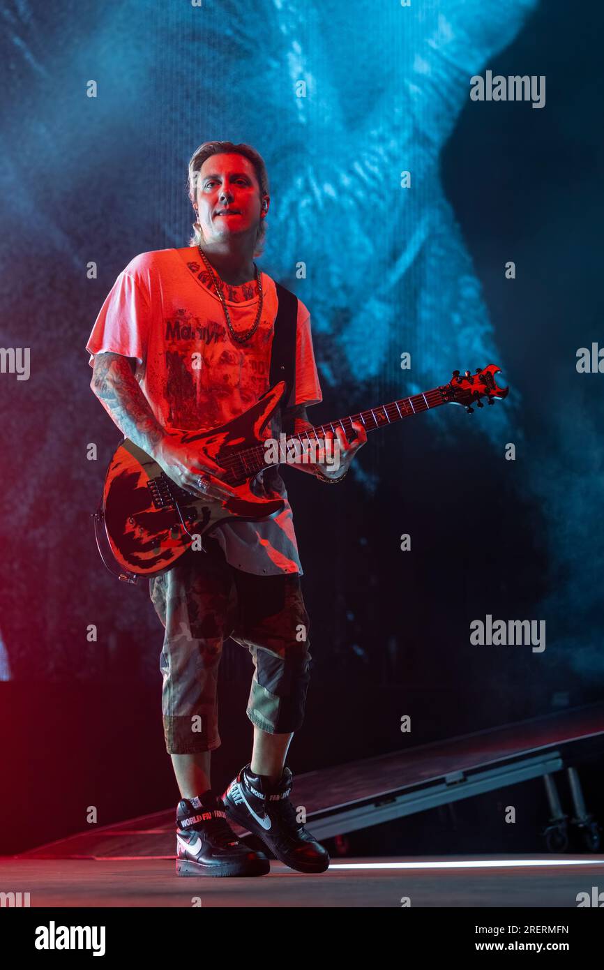 Twin Lakes, USA. 28th July, 2023. Synyster Gates of Avenged Sevenfold