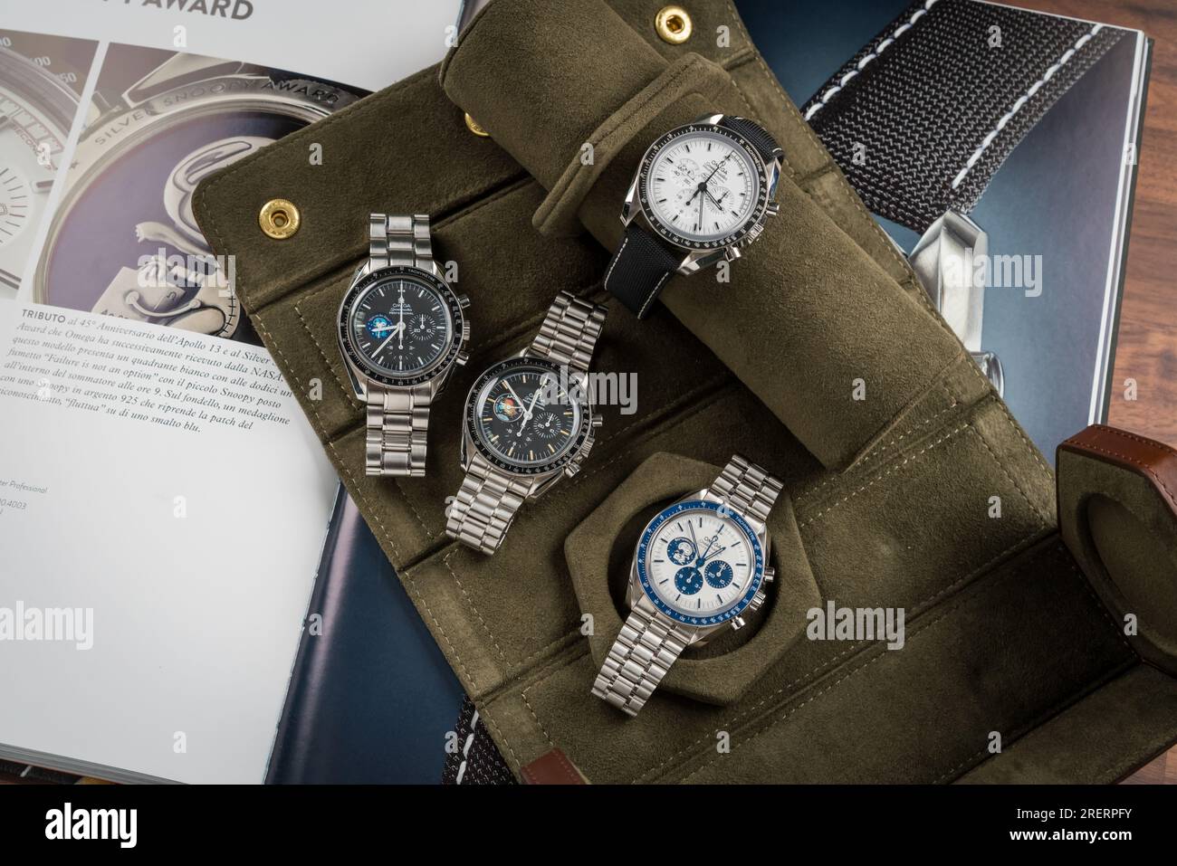 Omega Speedmaster Apollo 13 watches sidebyside Stock Photo Alamy