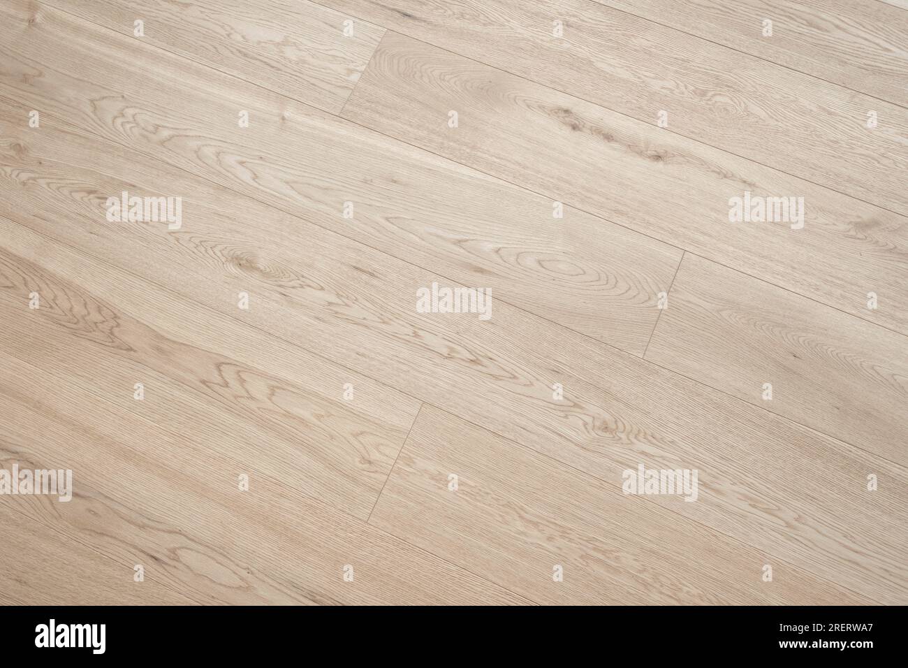 white parquet floor, bright wooden floor Stock Photo