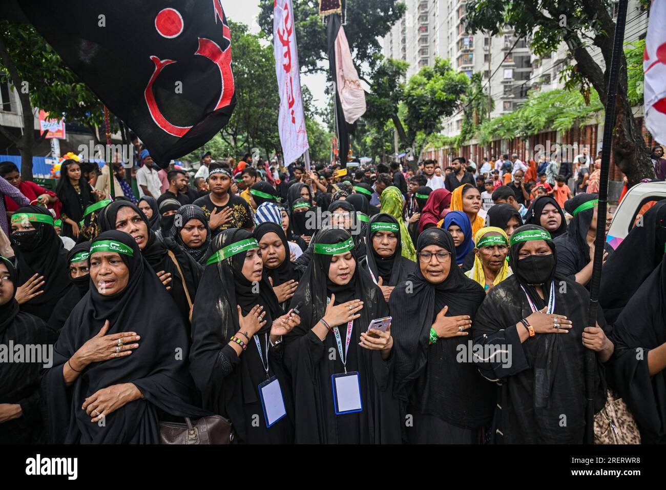 Dhaka, Bangladesh. 29th July, 2023. Bangladeshi Shiite Muslim women
