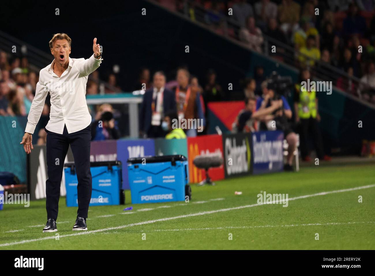 Brisbane, Australia. 29th July, 2023. Coach of the French National team Hervé Renard seen during the FIFA Women's World Cup Australia & New Zealand 2023 Group match between France and Brazil at Brisbane Stadium.France won the game 2-1. (Photo by George Hitchens/SOPA Images/Sipa USA) Credit: Sipa USA/Alamy Live News Stock Photo