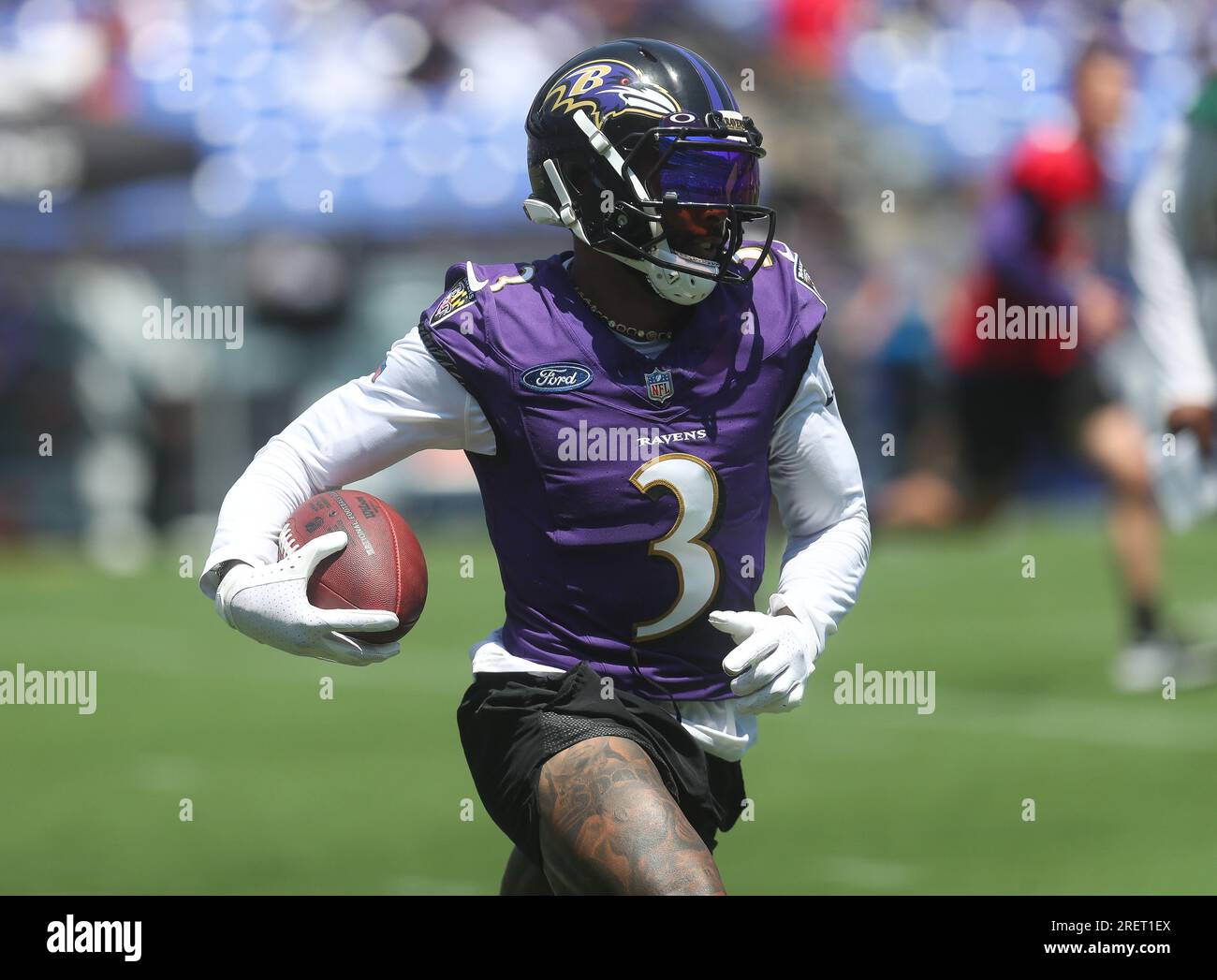 July 29, 2023: Baltimore Ravens WR Odell Beckham Jr. (3) participates ...