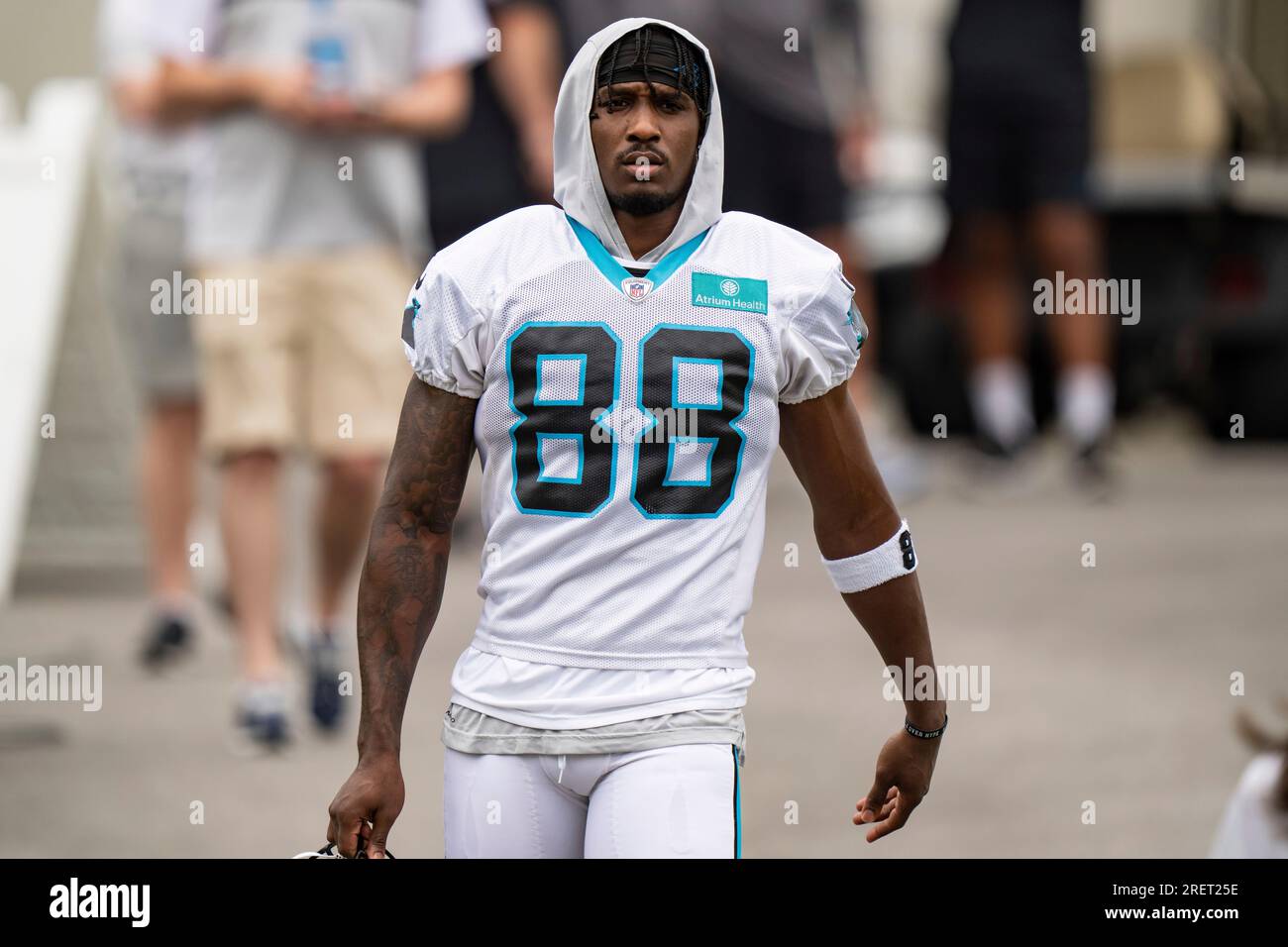 Carolina Panthers wide receiver Terrace Marshall Jr. walks to the field at  the NFL football team's training camp on Saturday, July 29, 2023, in  Spartanburg, S.C. (AP Photo/Jacob Kupferman Stock Photo - Alamy