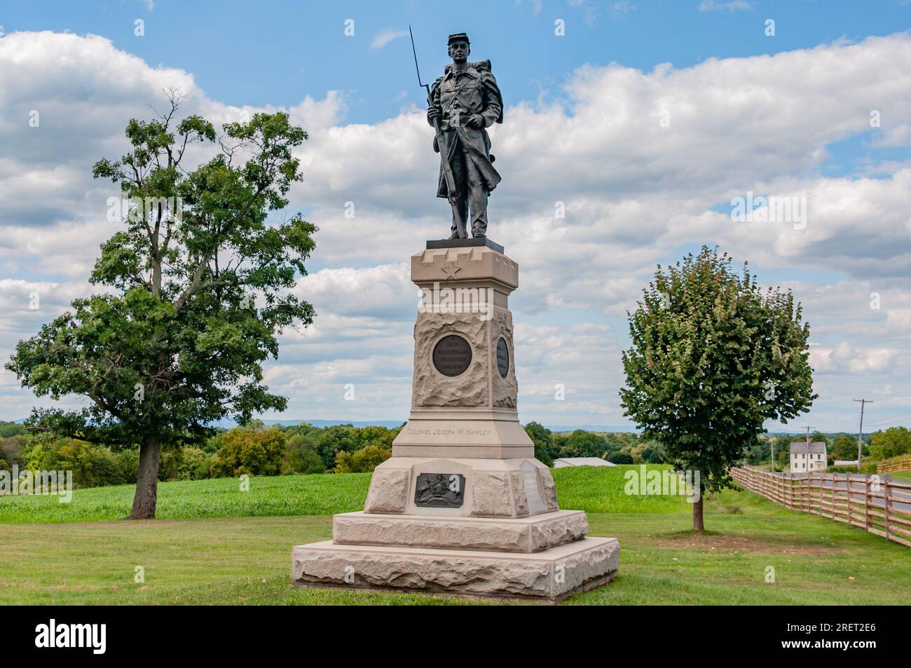 124th pennsylvania volunteer infantry regiment monument hi-res stock ...