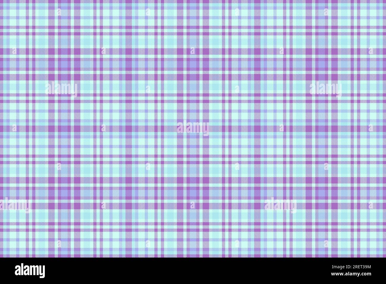 Tartan vector plaid of check pattern textile with a fabric background texture seamless in light and purple colors. Stock Vector