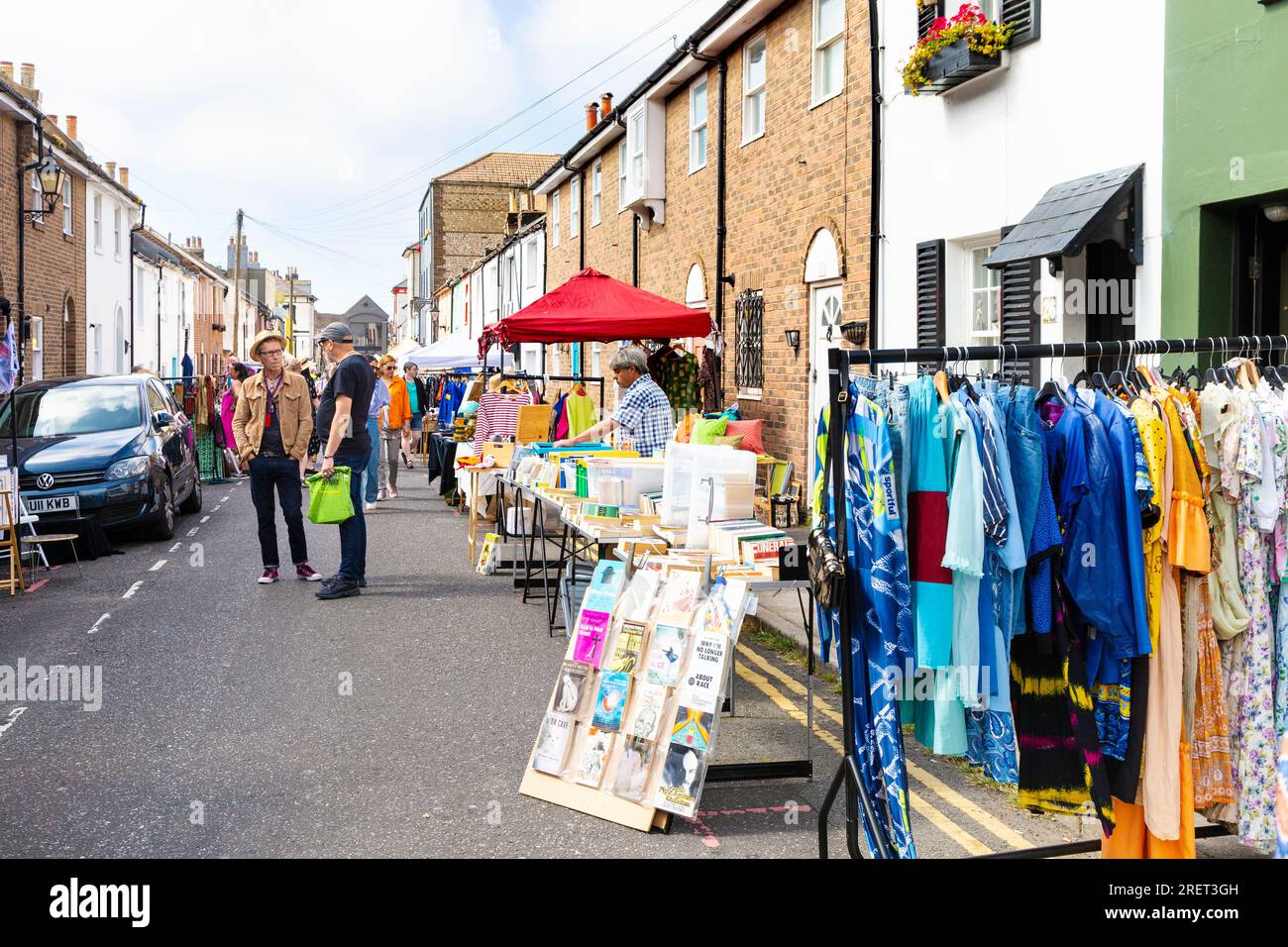 Stalls along the street at Upper Gardner Street Market, Brighton