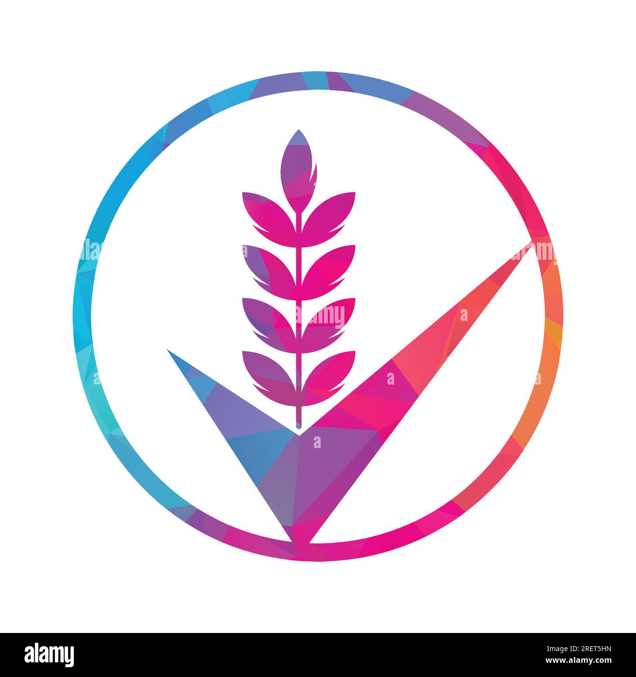 Wheat Grain Check Logo. Grain Wheat Logo Concept sign icon symbol
