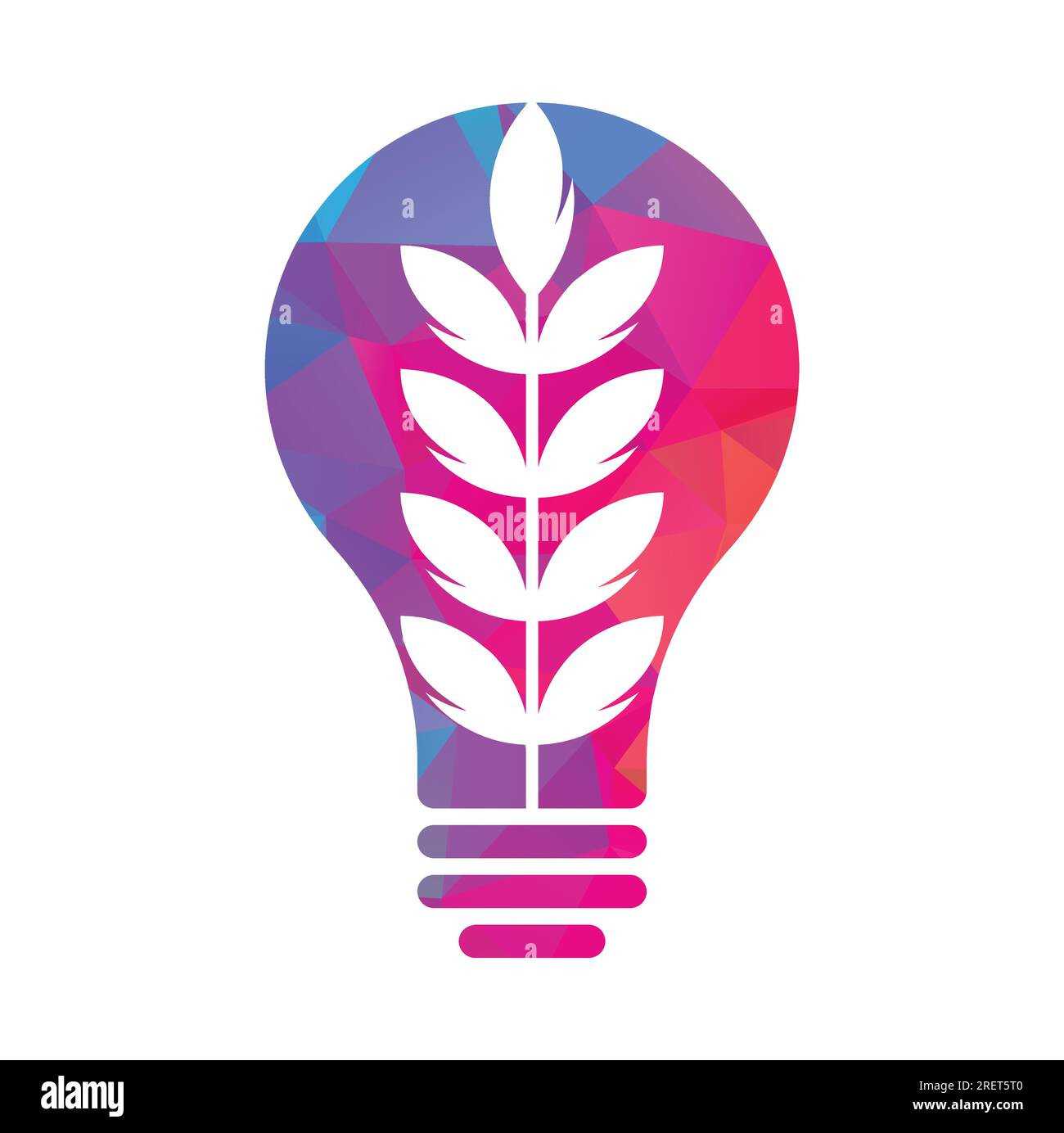 wheat grain bulb shape vector logo design. Stock Vector