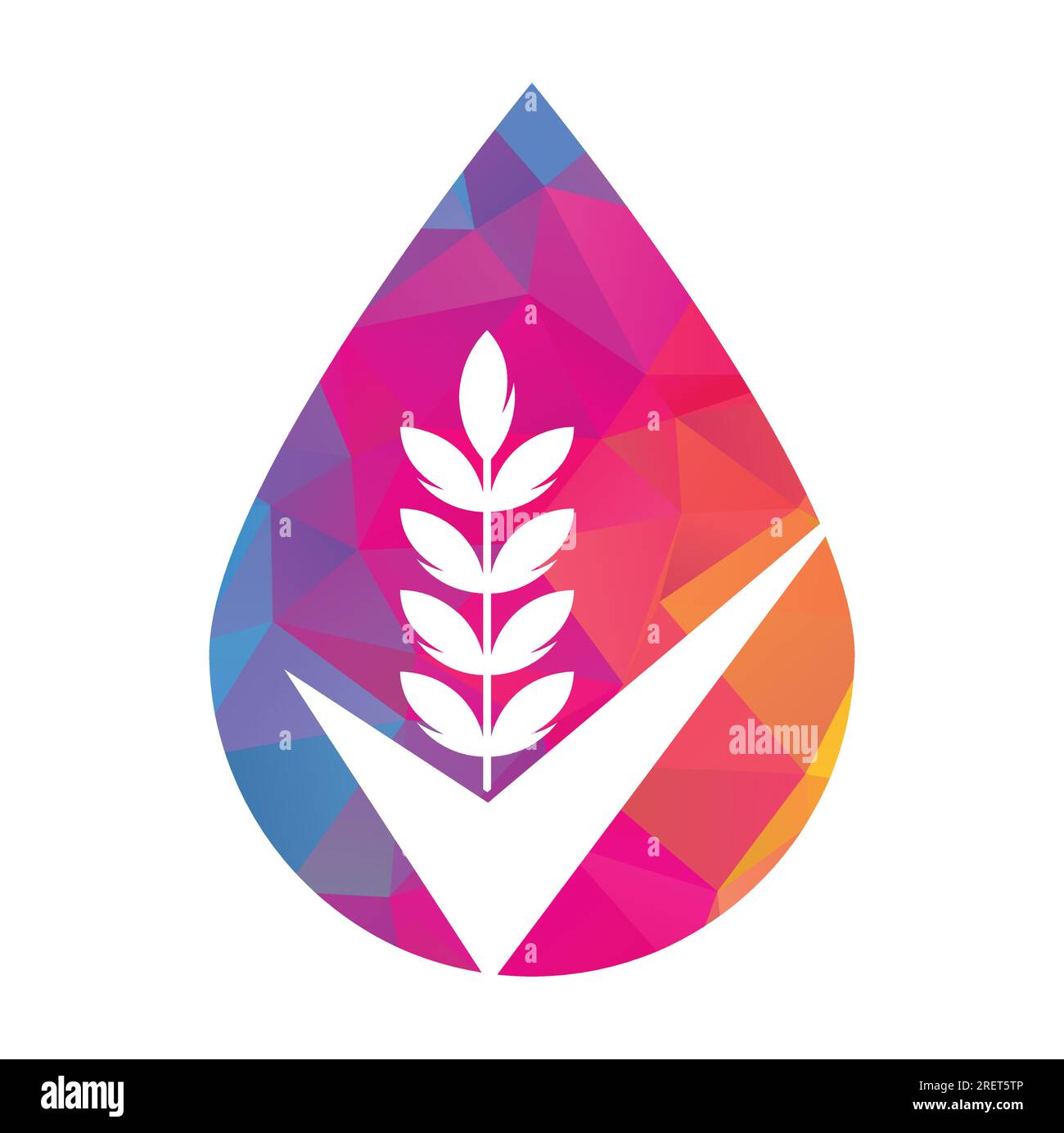 Wheat Grain Check Logo. Grain Wheat Logo Concept sign icon symbol