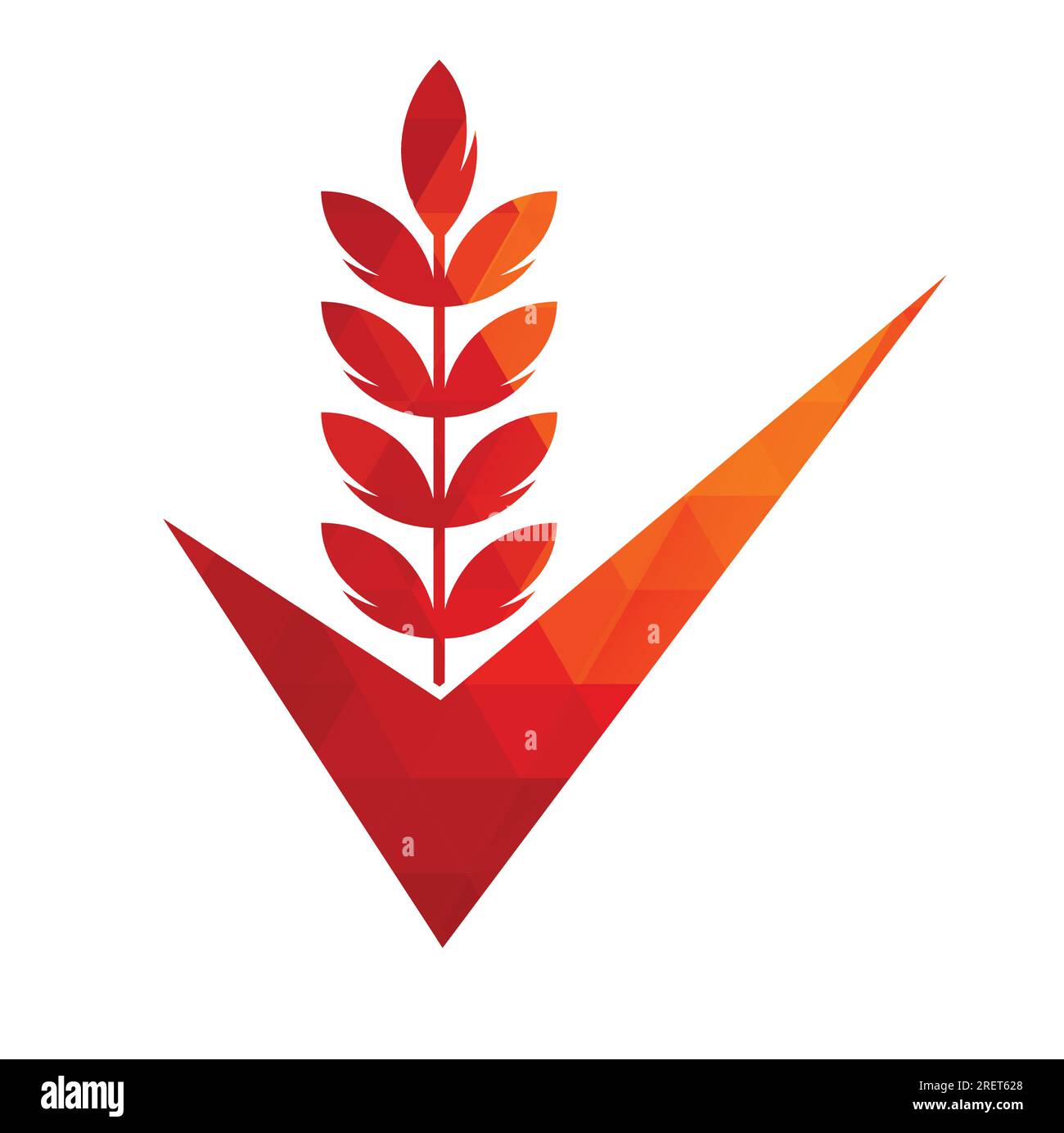 Wheat Grain Check Logo. Grain Wheat Logo Concept sign icon symbol