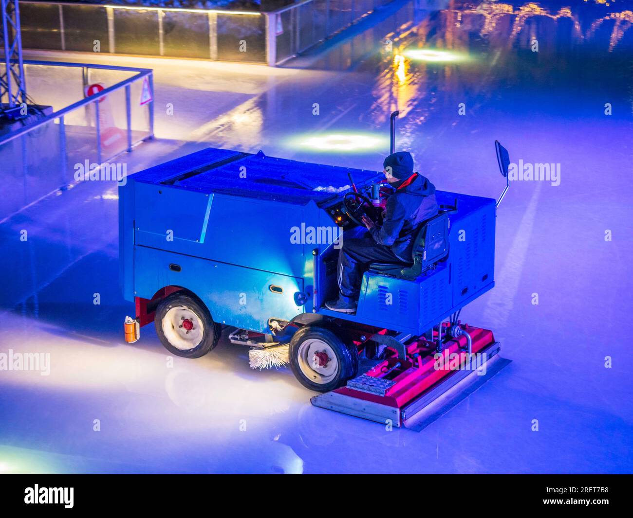 Ice machine at hockey at work Stock Photo Alamy