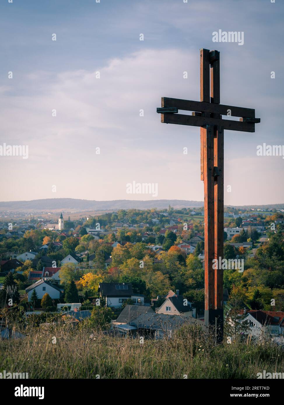 Cross on a hill hi-res stock photography and images - Alamy