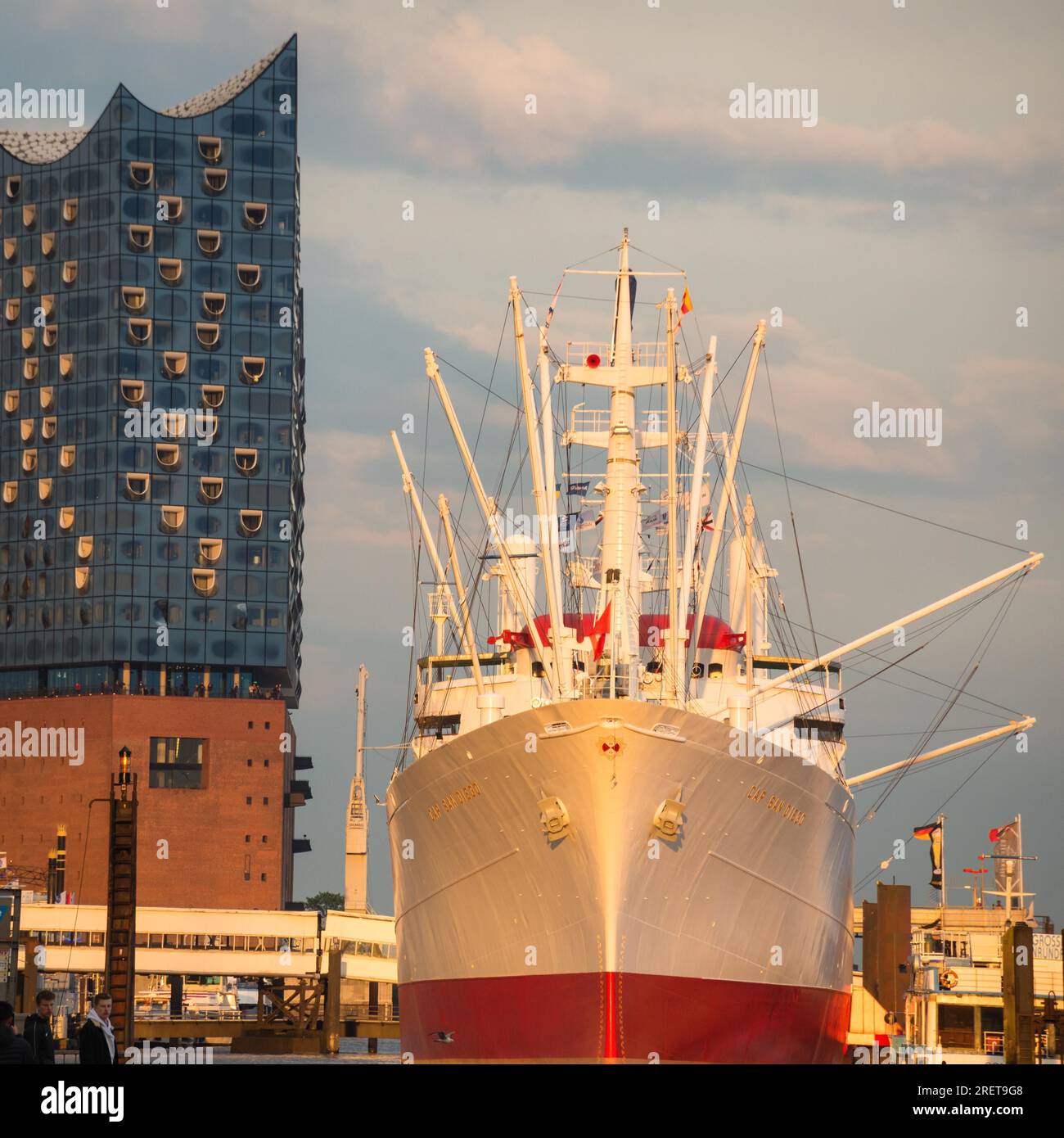 MS Cap San Diego in the port of Hamburg Stock Photo