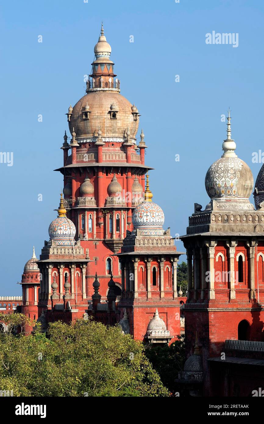 High Court in Parrys Corner, Broadway, Chennai, Tamil Nadu, India, Asia. The Madras High Court