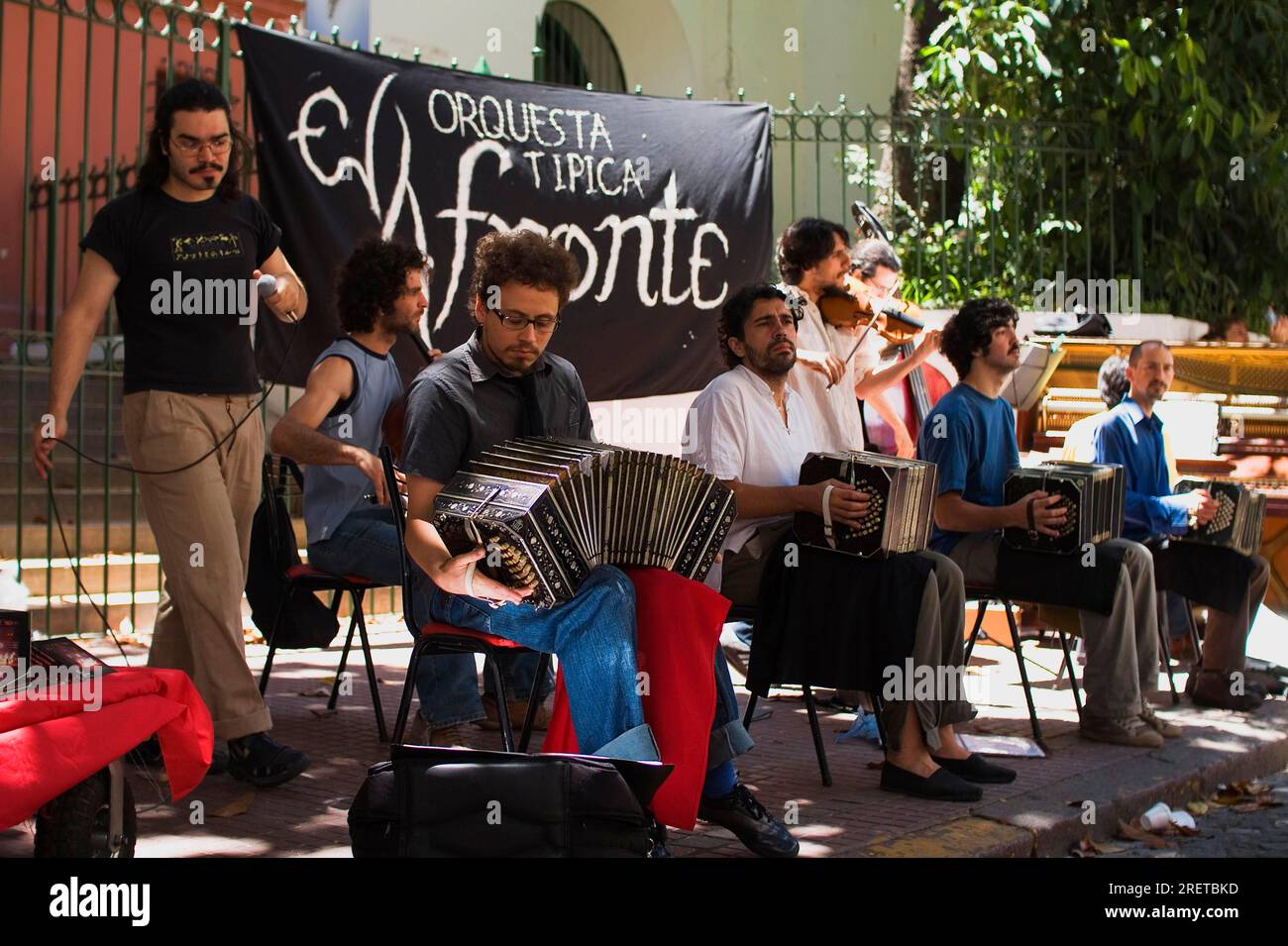 Tango orchestra at flea market Feria de San Pedro Telmo, San Telmo