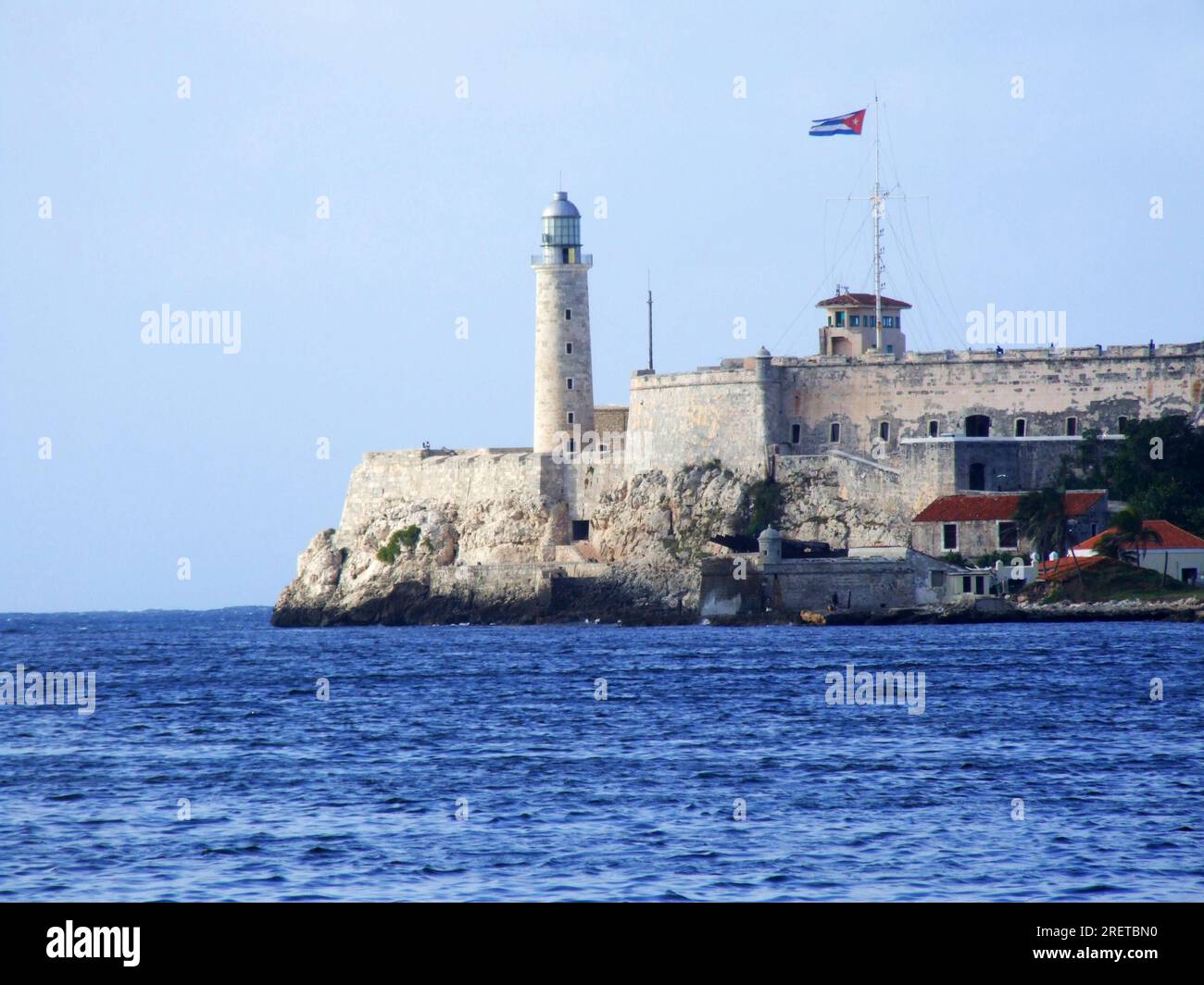 Portrait format of Castillo Del Morro, Carretera de la Cabana, lighthouse  and fortress, Havana, Cuba. Designed by Giovanni Batti Stock Photo - Alamy