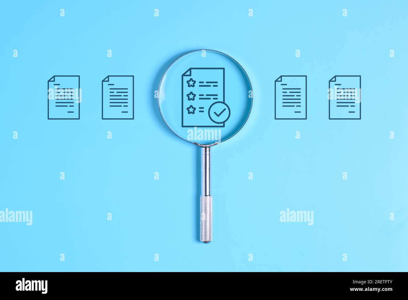 Business document paper icon, Document Management System, DMS Stock Photo