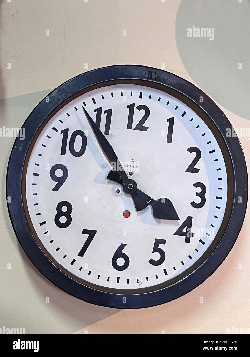 train station clock. Clock on the wall Stock Photo Alamy