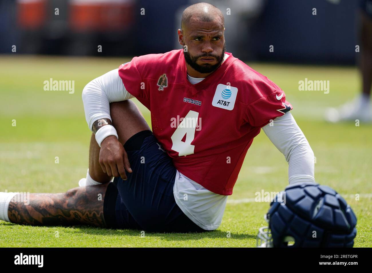 Cowboys training camp photos: Quarterback Dak Prescott rolls out to throw a  dime