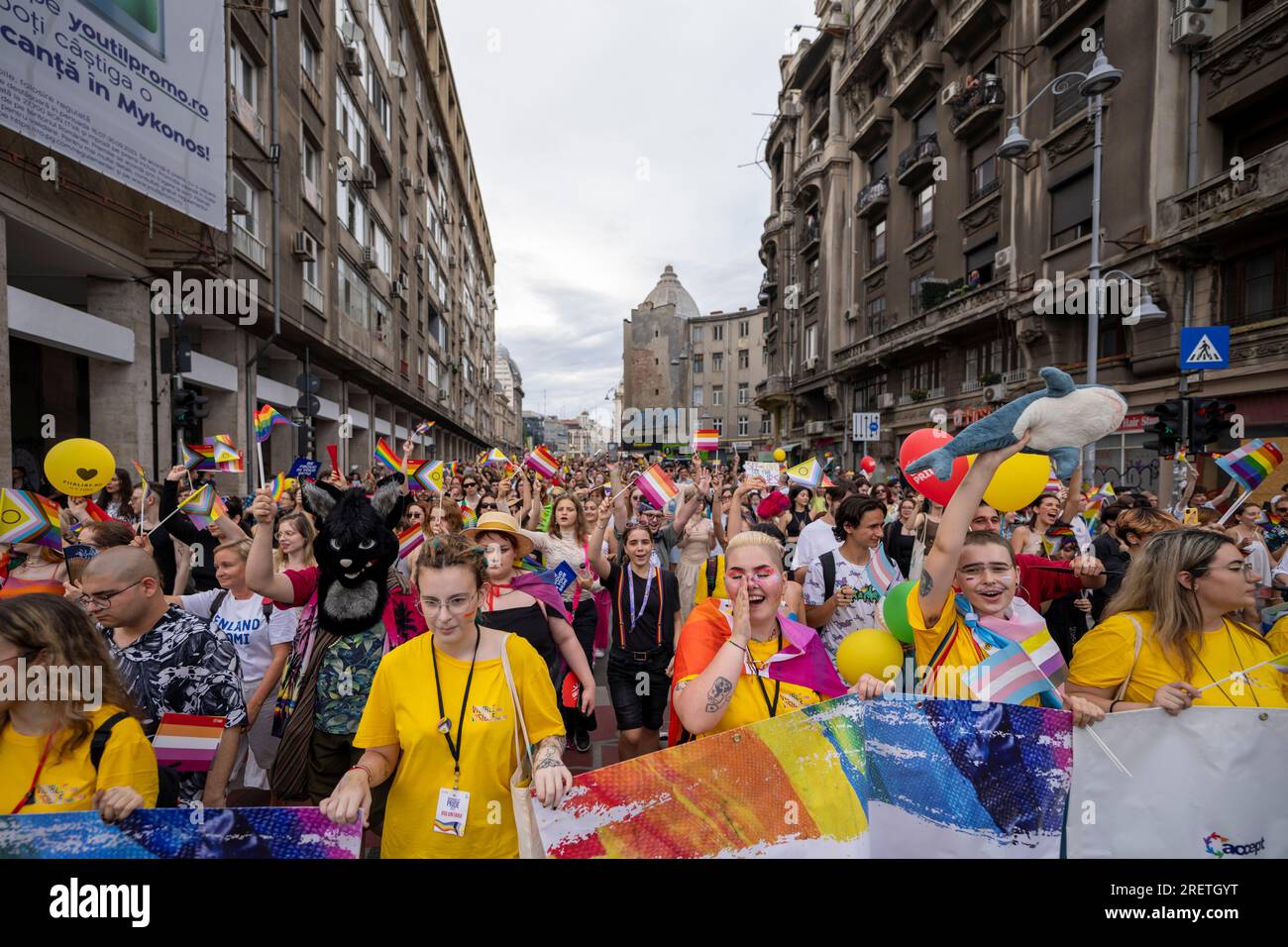 LGBTQ+ pride parade in Bucharest draws ten thousand plus people