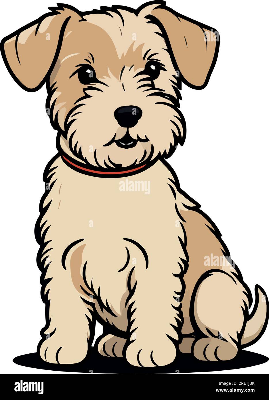 Wonderful and lovely terrier dog vector art Stock Vector Image & Art ...