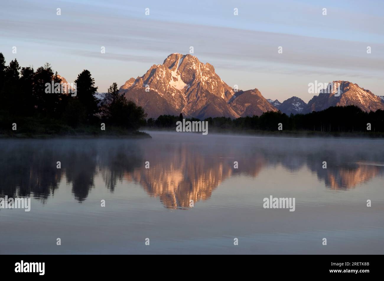 Sunrise in the Grand Tetons National Park, Wyoming, USA Stock Photo