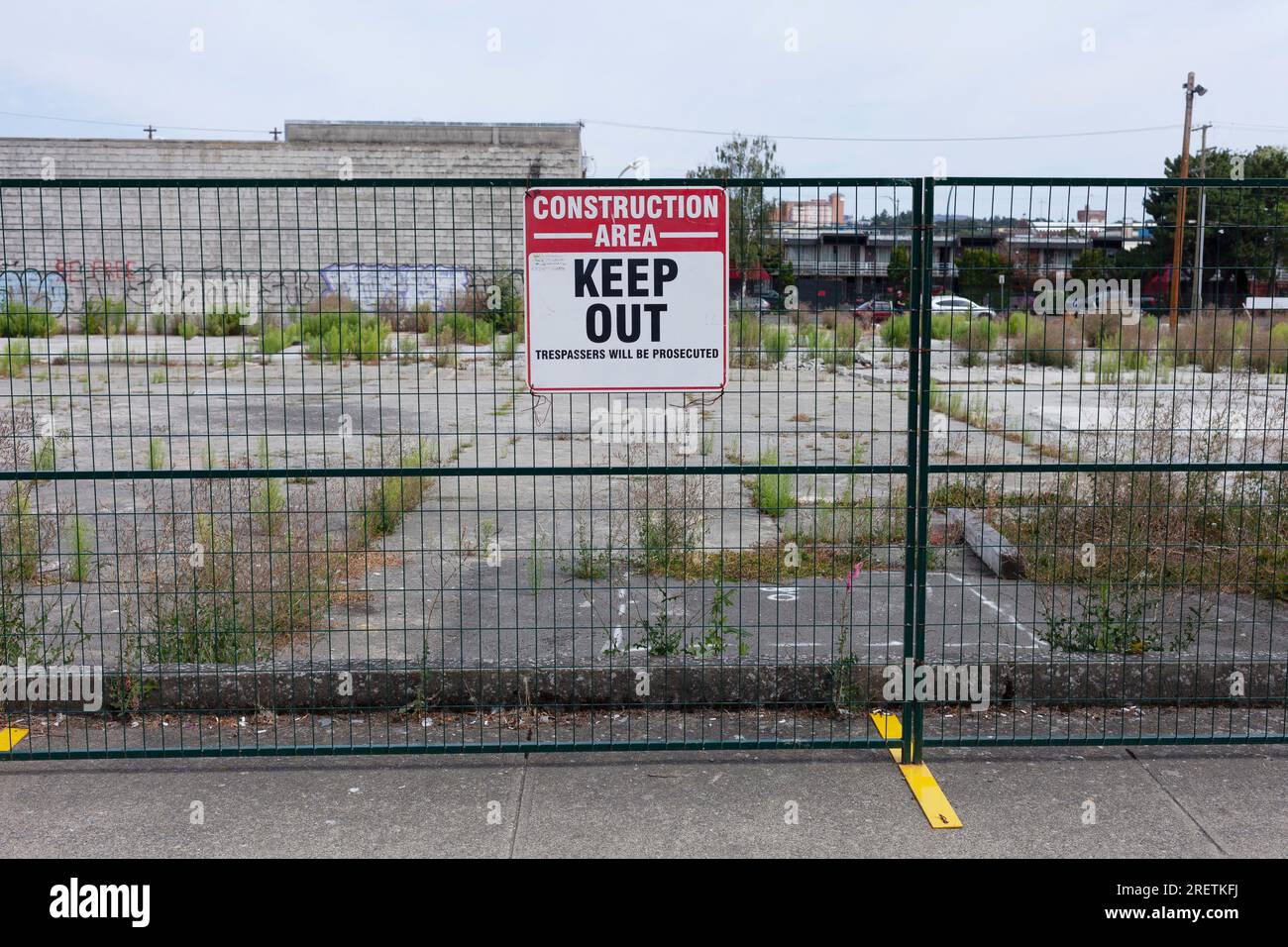 Construction area, downtown Victoria BC Canada Stock Photo - Alamy