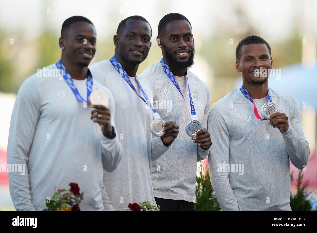 Aaron Brown, Jerome Blake, Brendon Rodney and Andre De Grasse, from