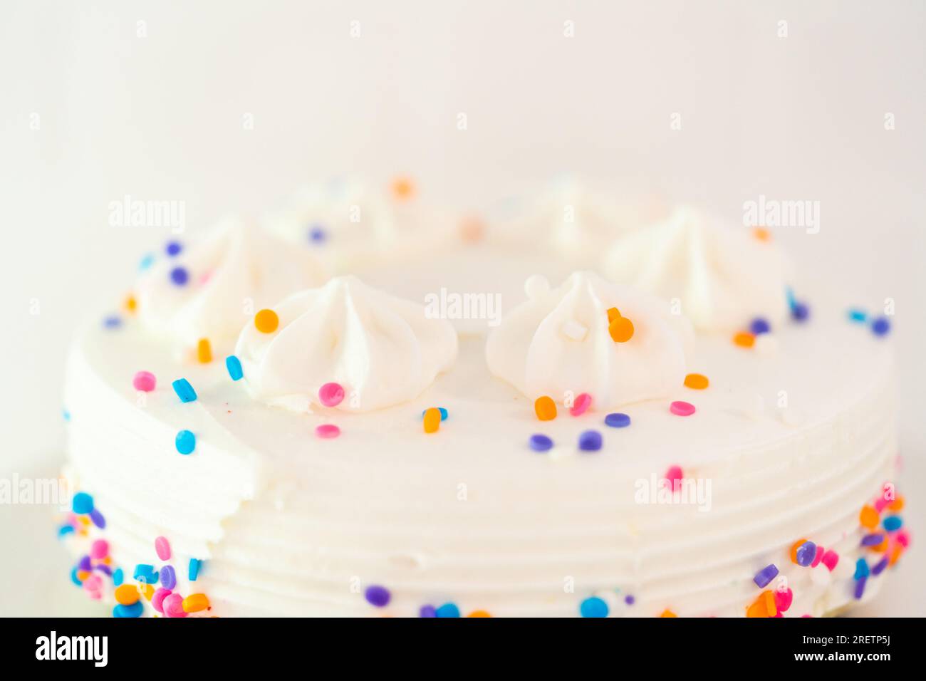 Birthday Cake With Funfetti Sprinkles Stock Photo Alamy