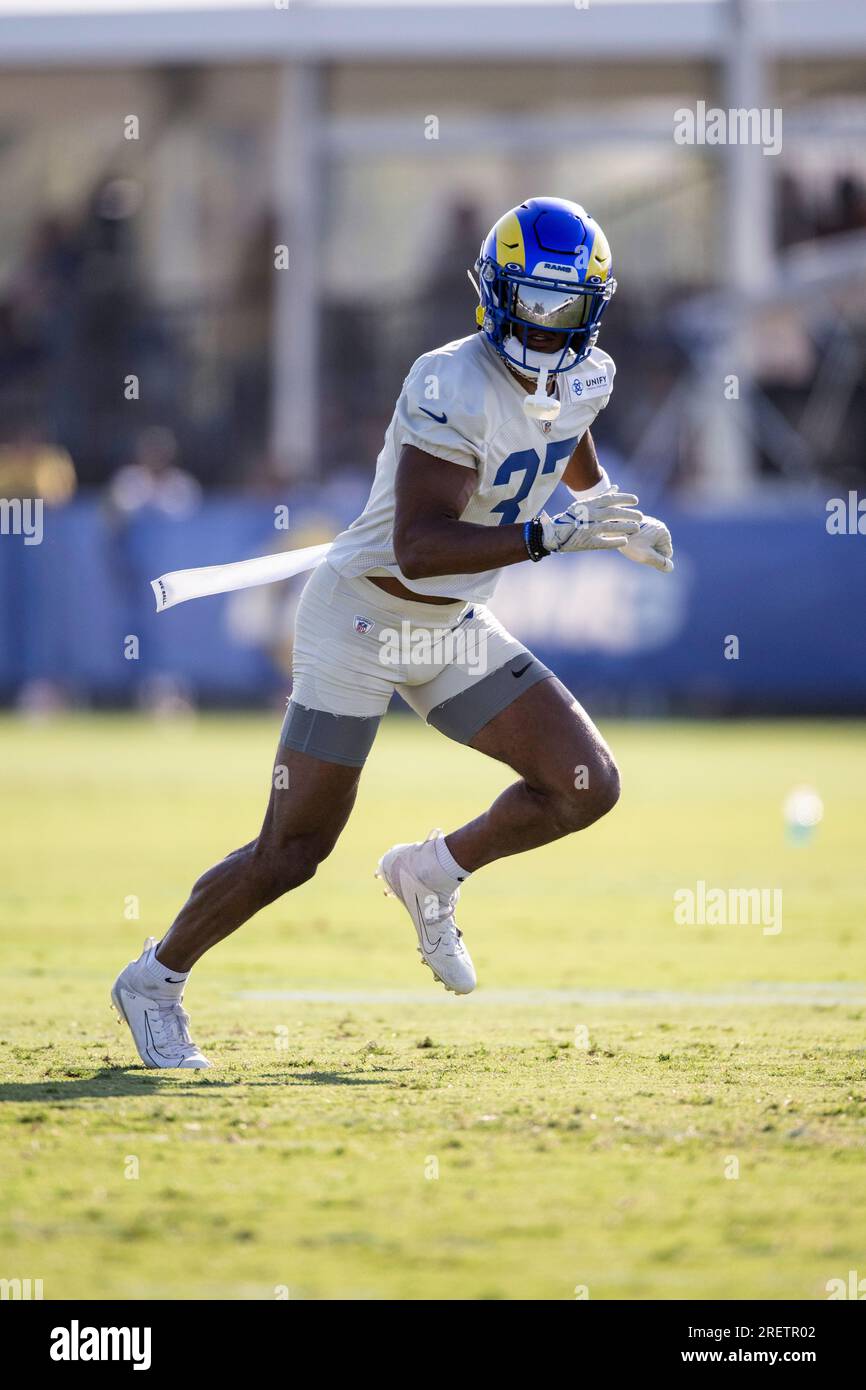 Los Angeles Rams safety Quentin Lake runs during the NFL football team