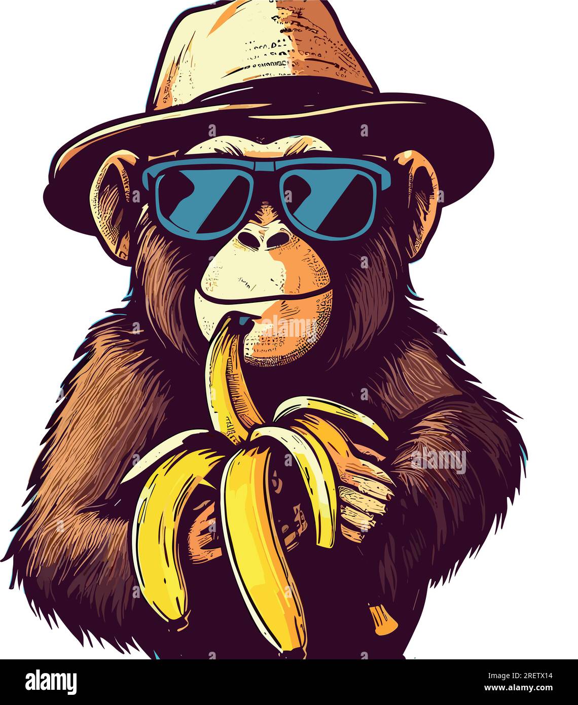 Monkey with sunglasses hi-res stock photography and images - Alamy